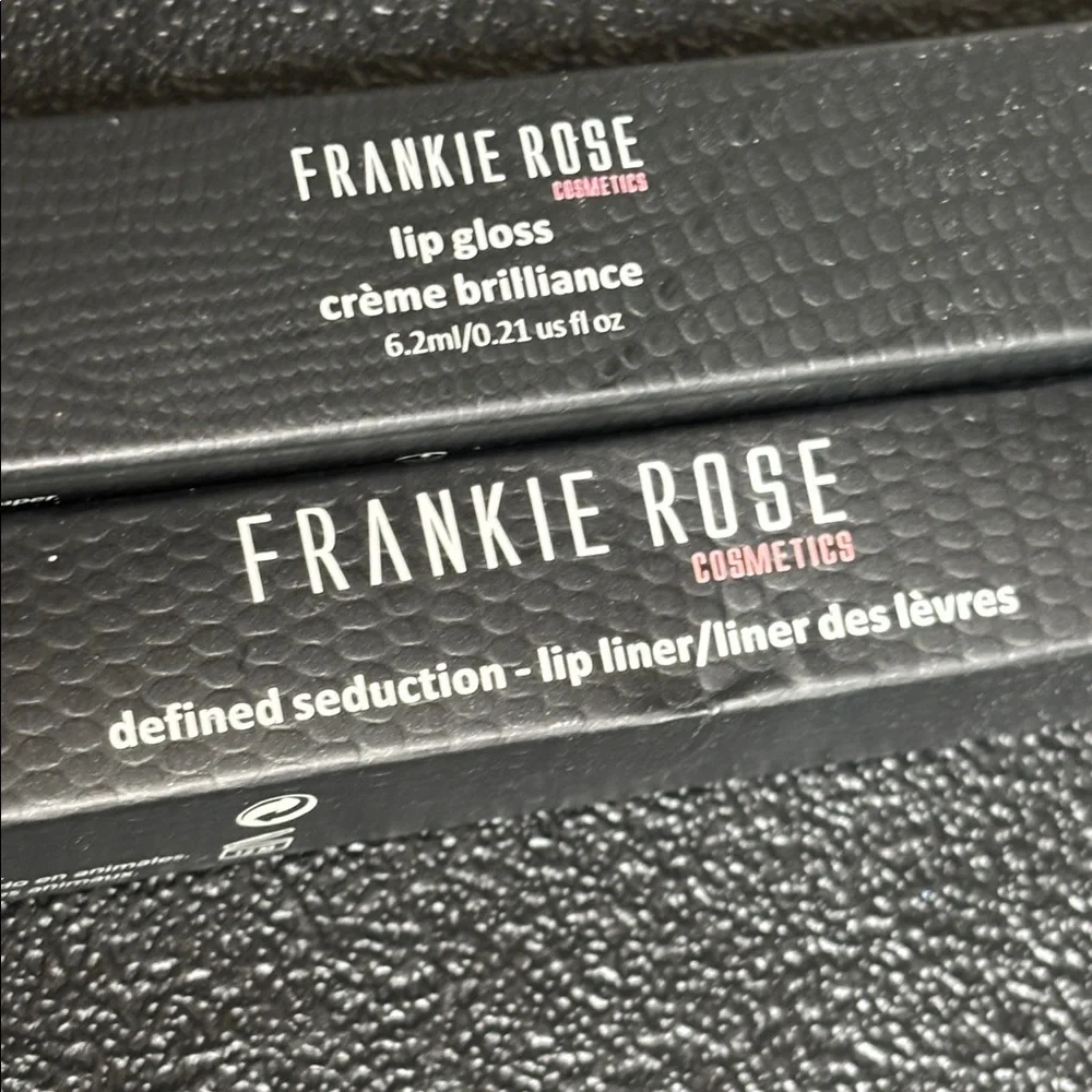 Bundle Frankie Rose Lip Liner & Lip Gloss Bundle New in Box Passion Plum Tease
